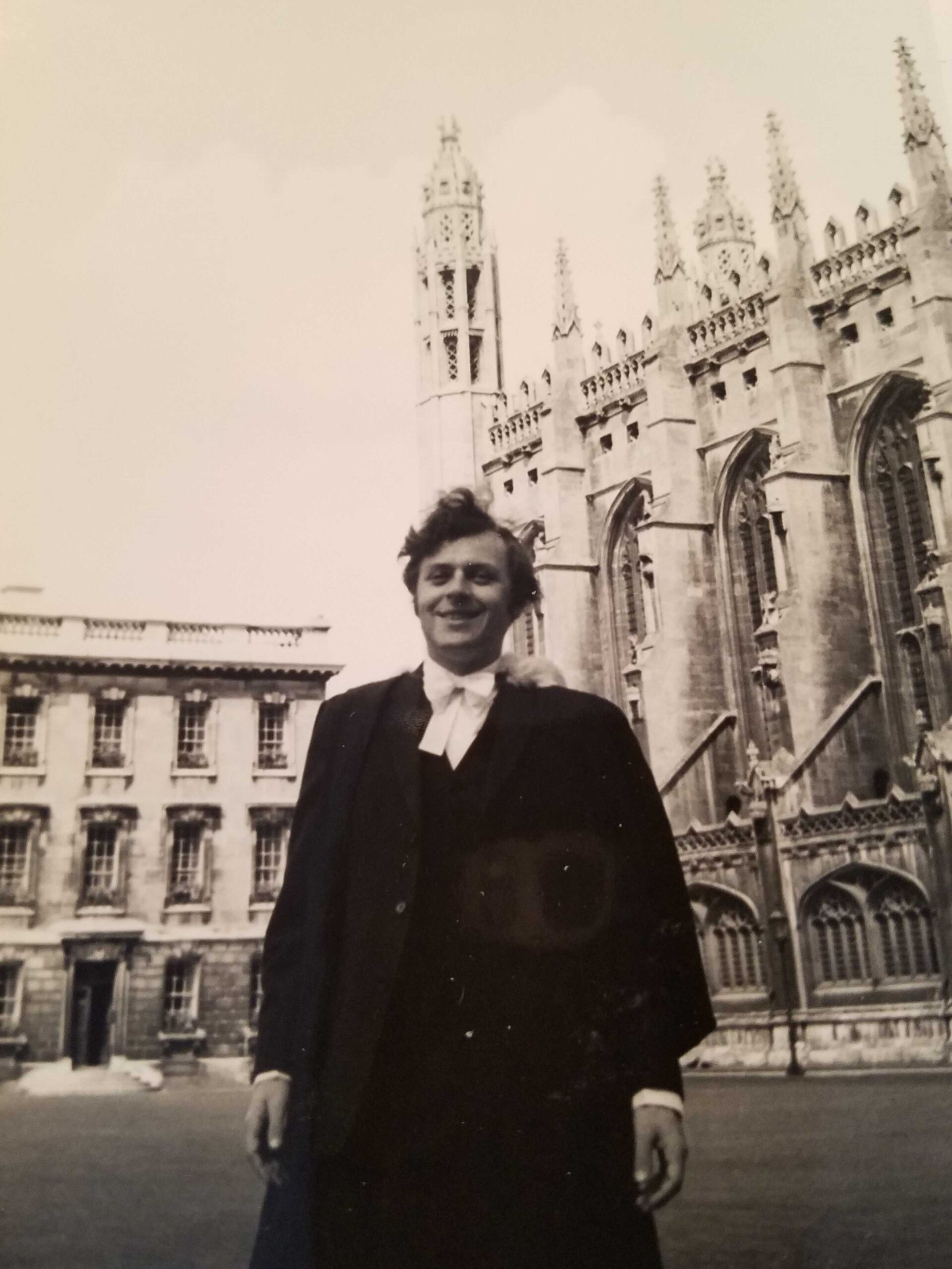 Gene Stelzig getting his degree at King's College, Cambridge as a Thouron Scholar, May 1969