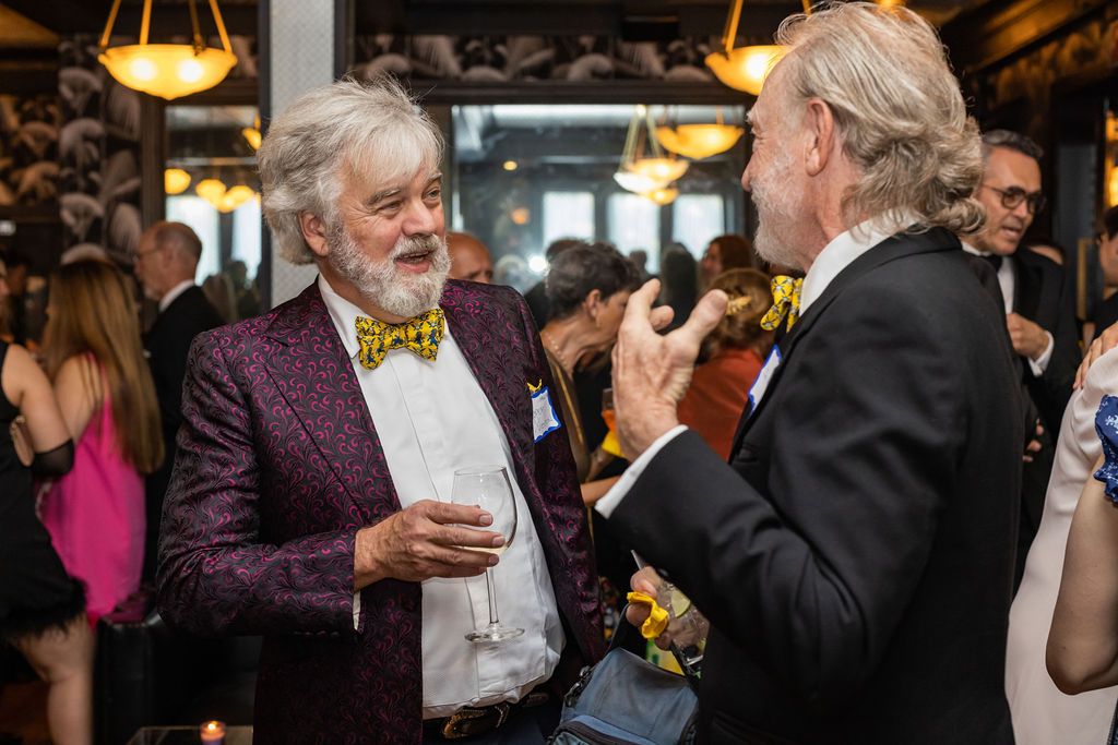 Rupert Thouron catches up with a Thouron Alum in the bar at 501 Union before dinner and dancing